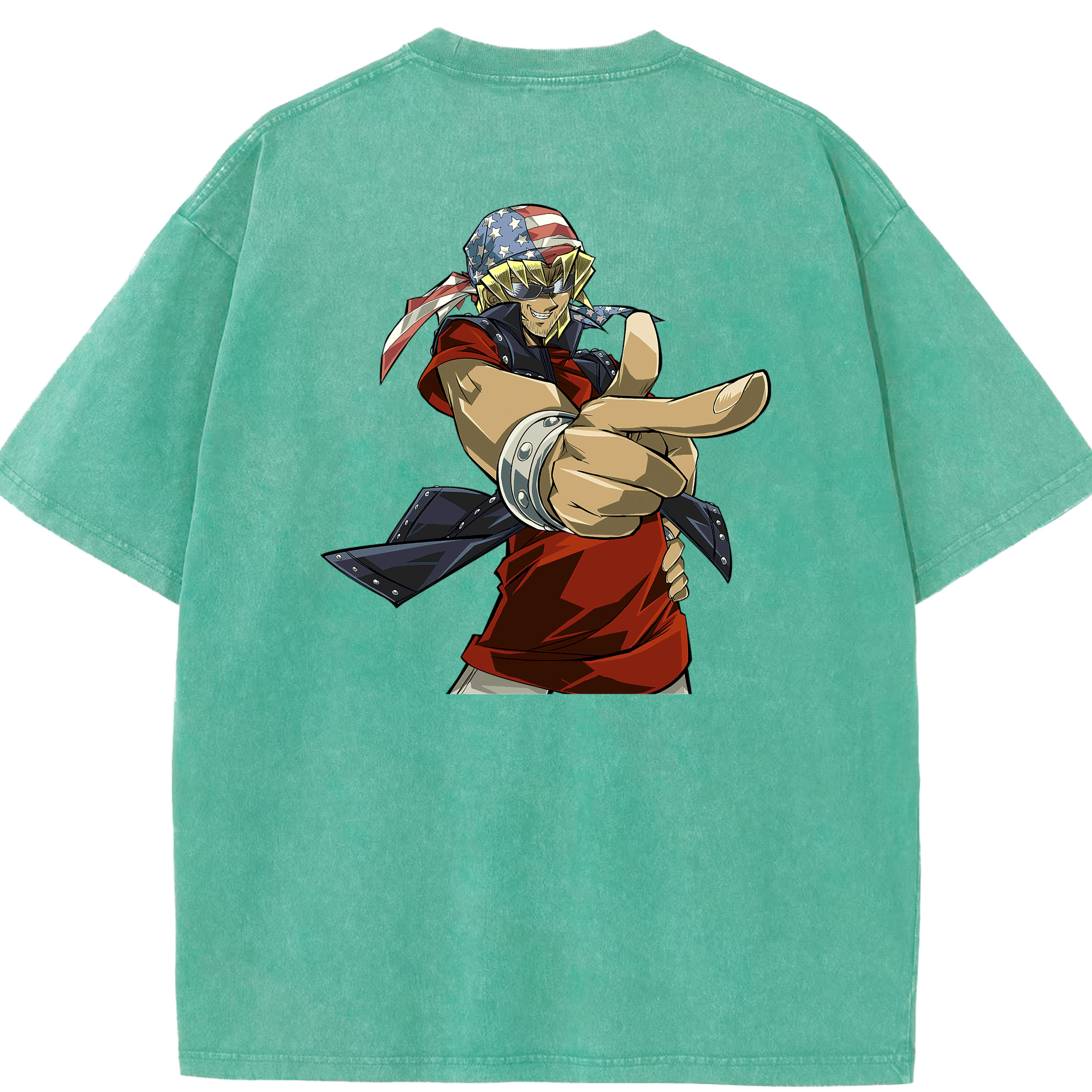 （画像用） 遊☆戯☆王 Yu-Gi-Oh! 綿100% ヴィンテージ風 半袖Tシャツ（背面プリント）